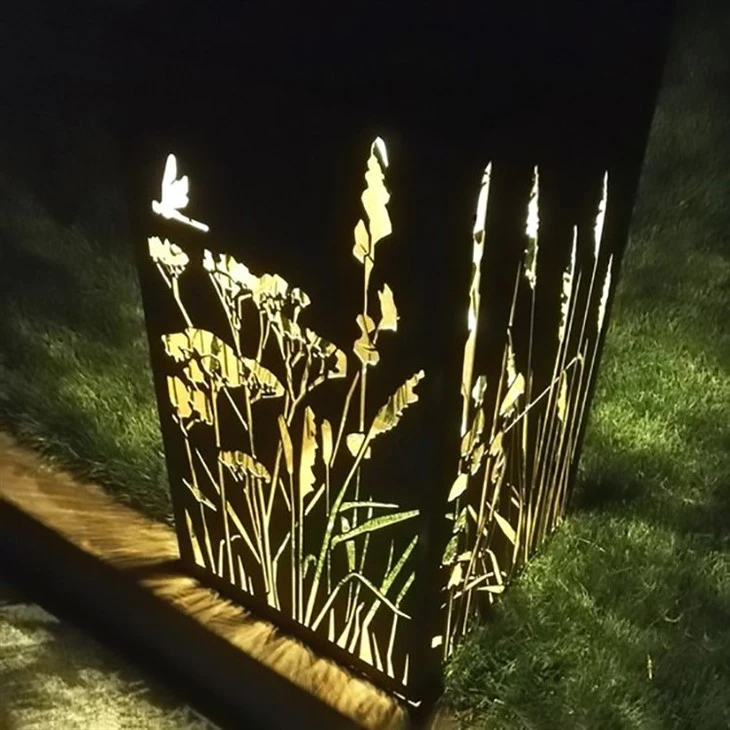Bollard Light Outdoor Lamp Bollard Corten Steel Made