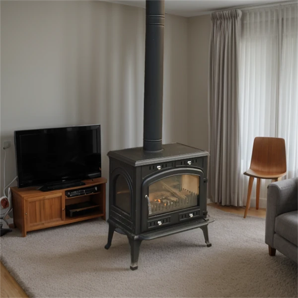 Cast Iron Fireplace With Large Glass