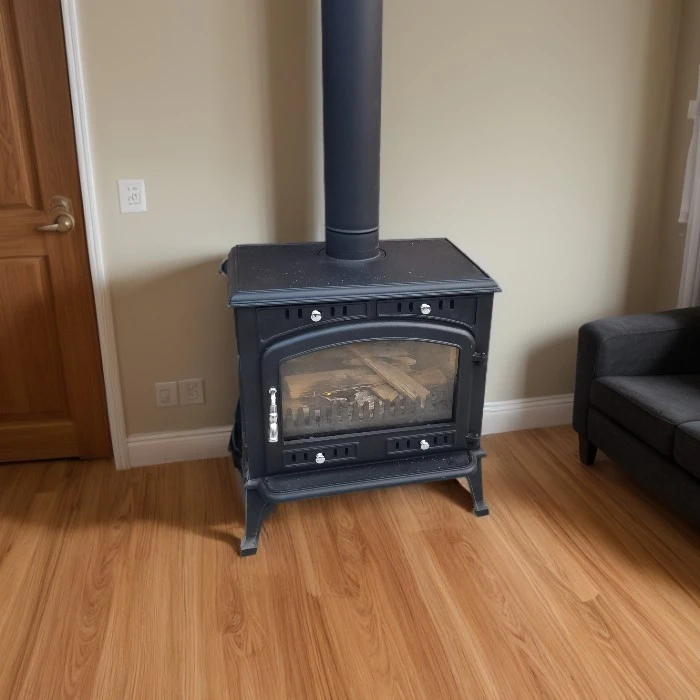 Modern Indoor Wood Burning Fireplace