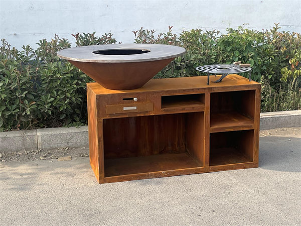 Grătar din oțel Corten pentru exterior